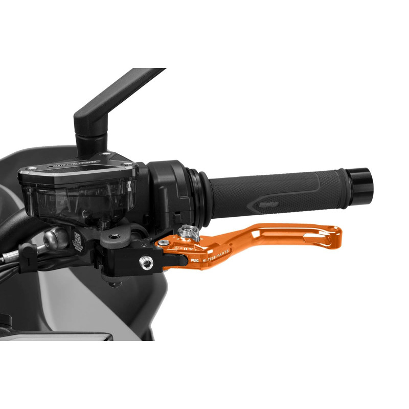 Puig 4.0 lever fixed clutch short orange and silver selector