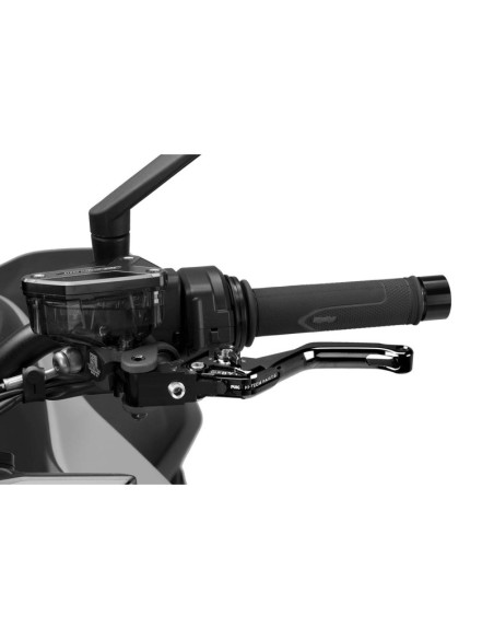 Levier d'embrayage fixe Puig 4.0 court noir et selecteur noir