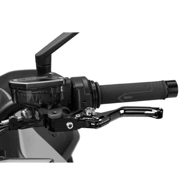 Levier d'embrayage fixe Puig 4.0 selecteur court noir et argent
