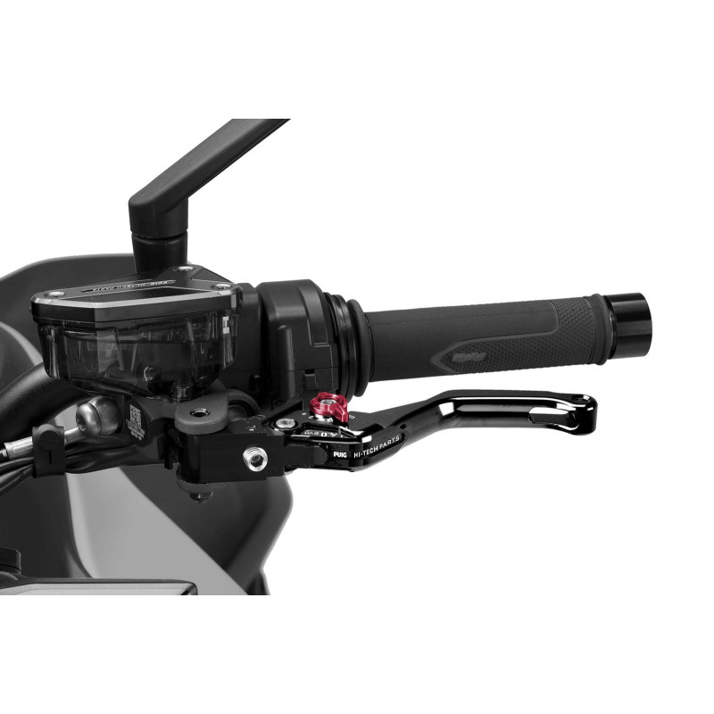 Levier d'embrayage fixe Puig 4.0 selecteur court noir et rouge