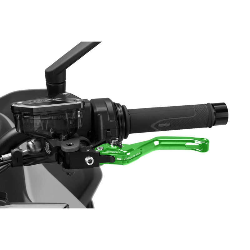 Maneta de embrague fija Puig 4.0 corta verde y selector negro