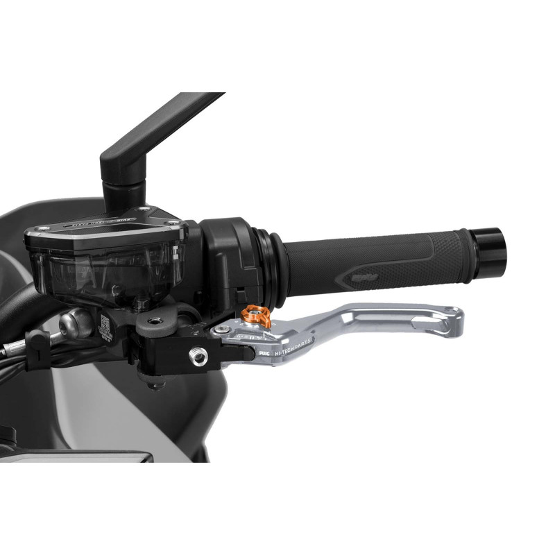 Puig 4.0 lever fixed clutch short titanium and orange selector