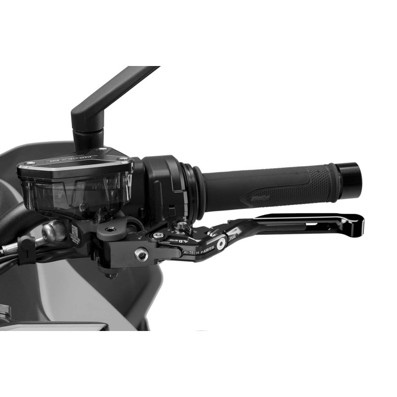 Puig 4.0 clutch lever extendable and foldable with black central body, black extension and black selector