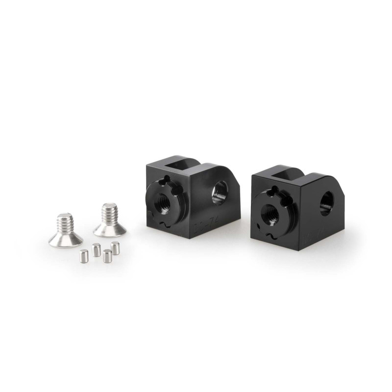 PUIG ADJUSTABLE DRIVER REST ADAPTERS FIT ON YAMAHA TRACER 9 GT 2025 BLACK | Puig