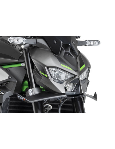 Aleron delantero Puig Downforce Naked Kawasaki Z900 2025 negro mate