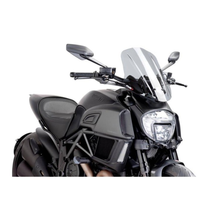 PUIG CUPOLINO NAKED N.G. TOURING REGOLABILE PER DUCATI DIAVEL 14-18 FUME CHIARO