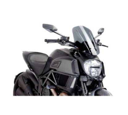 PUIG CUPOLINO NAKED NEW GENERATION TOURING REGOLABILE DUCATI DIAVEL 14'-18' FUME SCURO