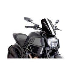 PUIG CUPOLINO NAKED NEW GENERATION TOURING REGOLABILE DUCATI DIAVEL 14'-18' NERO