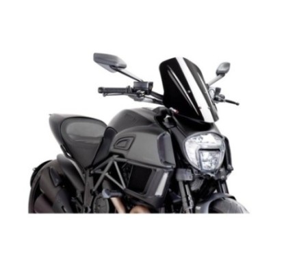 PUIG CUPOLINO NAKED NEW GENERATION TOURING REGOLABILE DUCATI DIAVEL 14'-18' NERO