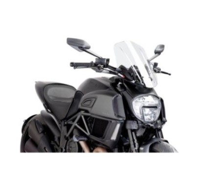 PUIG CUPULA NAKED N.G. TOURING AJUSTABLE DUCATI DIAVEL 14-18 TRANSPARENTE