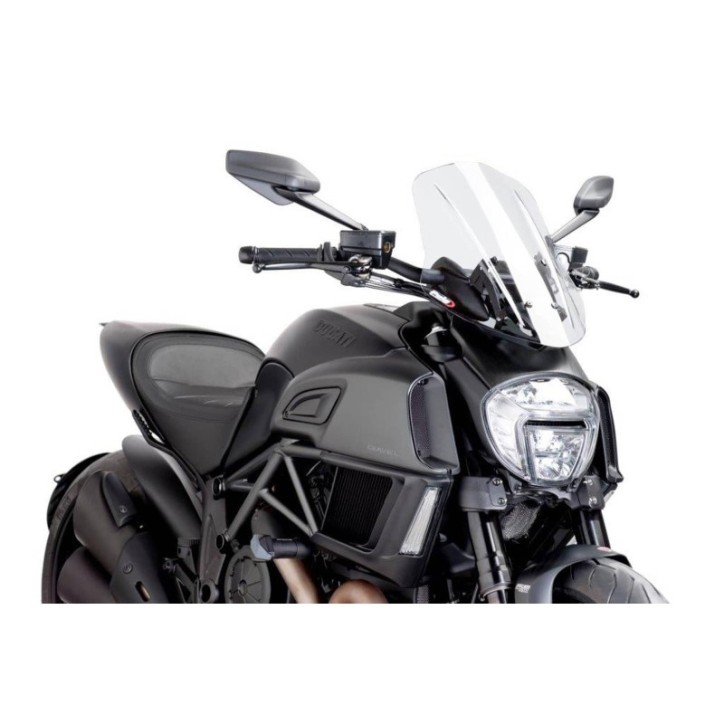 PUIG CUPOLINO NAKED N.G. TOURING REGOLABILE PER DUCATI DIAVEL 14-18 TRASPARENTE