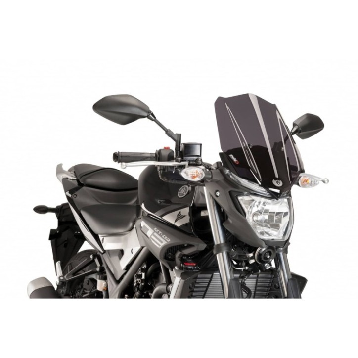 PUIG PARE - BRISE NAKED N.G. TOURING POUR YAMAHA MT-03 16-19 FUMEE FONCE