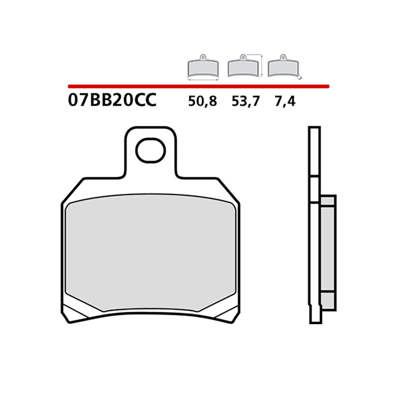 Brembo Bremsbelagsatz hinten passend fur Aprilia Tuono V4 Factory 1100 17-18 - Code 07bb20cc