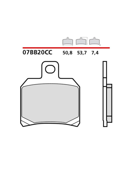 Brembo rear brake pad kit fits Aprilia Tuono V4 Factory 1100 17-18 - code 07bb20cc