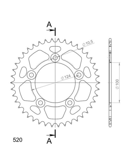 sgr corona r al p520-d36 para ducati 999 s 03-04