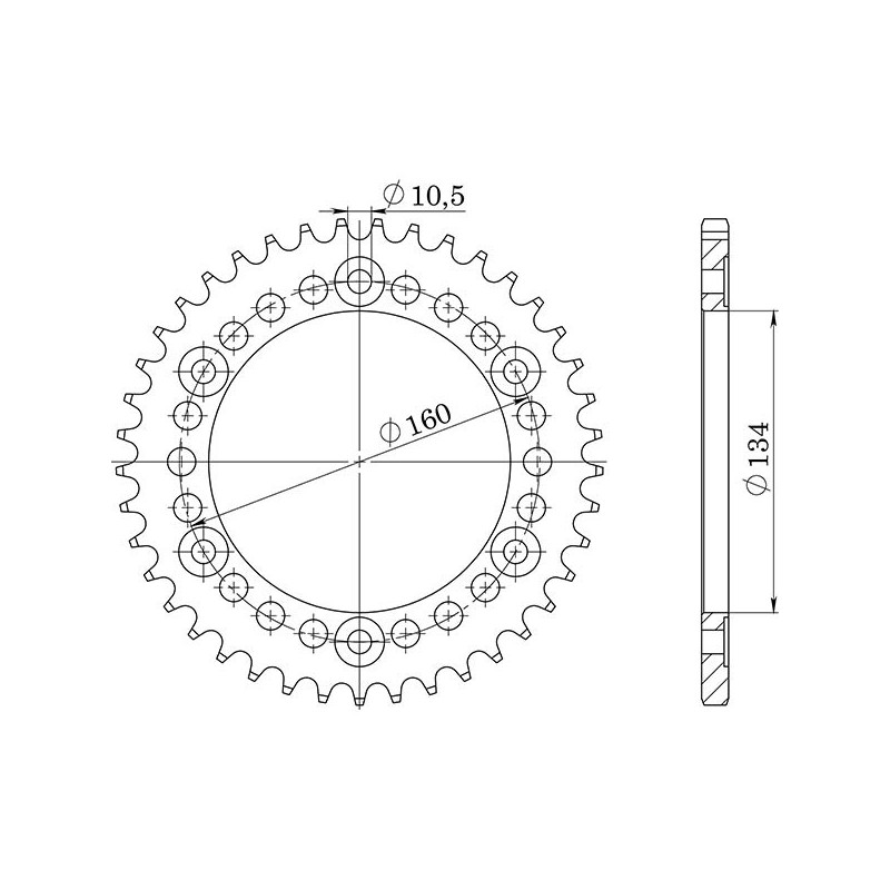 Corona SGR R AL P520-D42 para Honda CBR RR Fireblade 1000 09-11