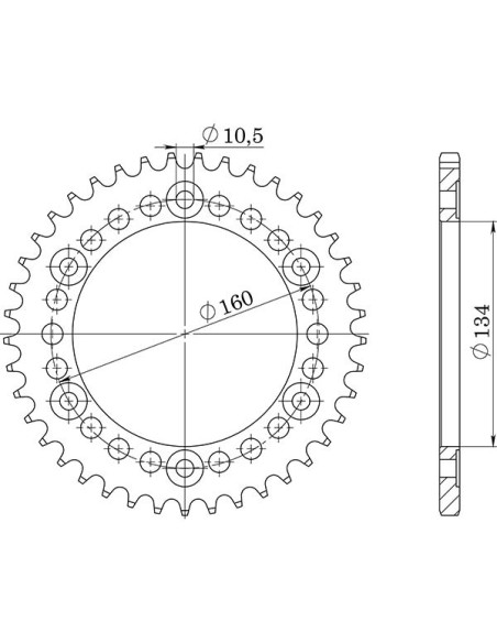 Corona SGR R AL P520-D42 para Honda CBR RR Fireblade 1000 09-11