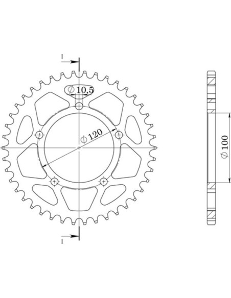 SGR Crown R+2 AL P520-D42 para Aprilia Mana 850 07/16