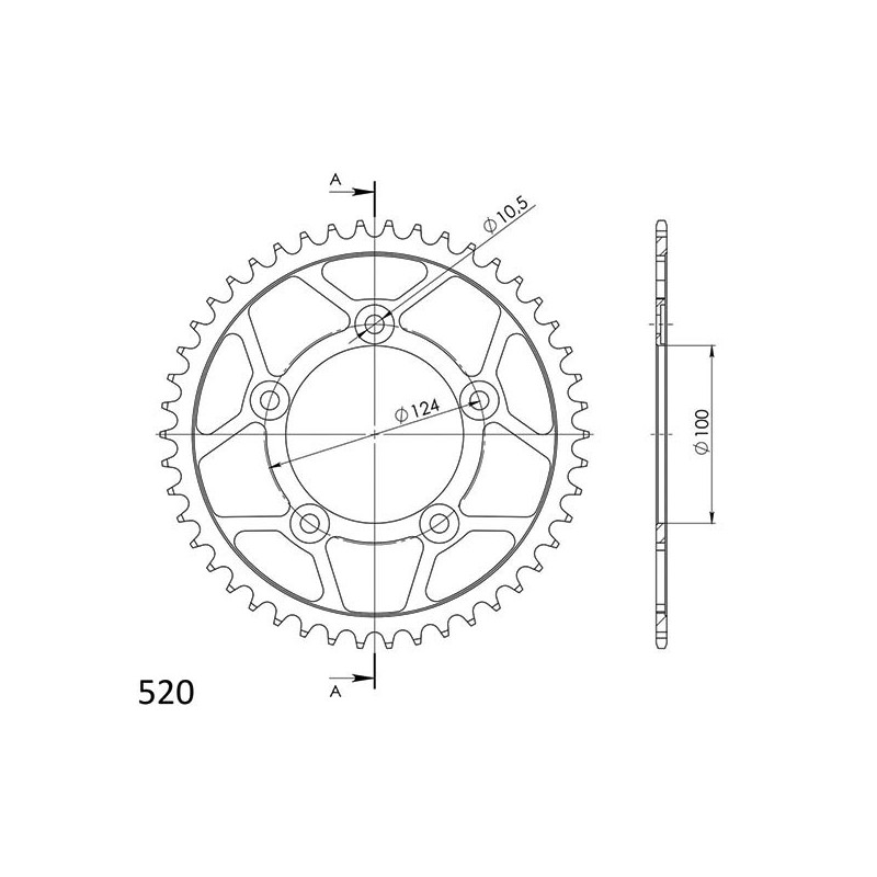 Sgr Corona S AC P520-D46 para Ducati Scrambler Icon 15-16