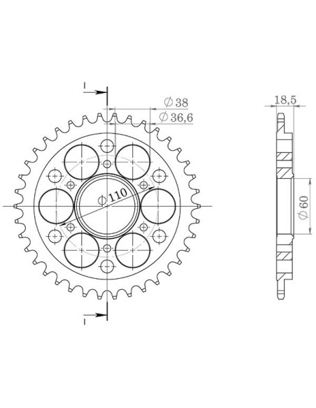 SGR Corona S AC P525-D41 para Ducati Panigale V4 S ABS 1100 22-24