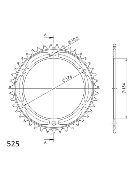 Sgr Corona S AC P525-D43 para Honda VFR F ABS 800 17-19