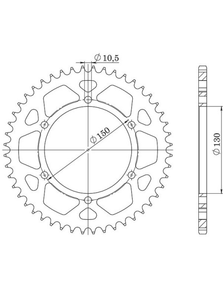 Sgr Corona S AC P525-D48 para Honda XL V Transalp 650 04-07
