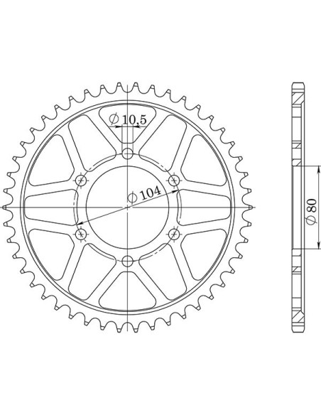 SGR Corona S AC P530-D46 para Kawasaki ZX-12R 02-03