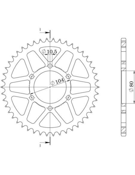 SGR Crown S AL P520-D46 para Kawasaki KLE AC Versys 650 10-14