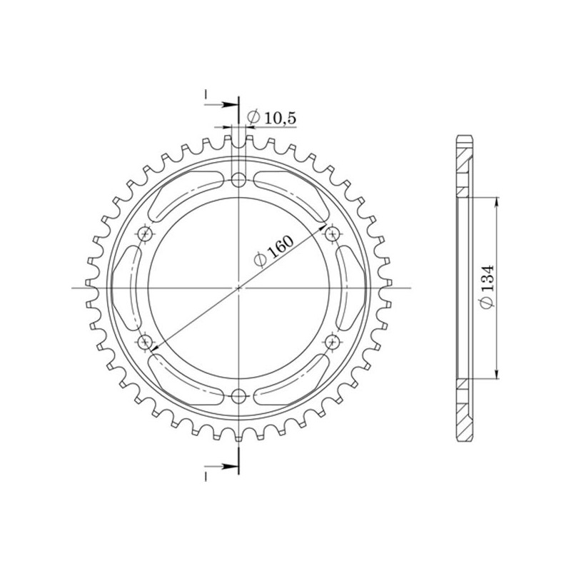 Corona SGR S+2 AL P530-D44 para Honda CBR RR Fireblade 1000 09-11