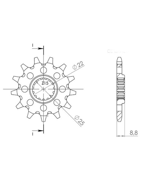 sgr sprocket s ac p520-d16 husqvarna 701 supermoto 17-20