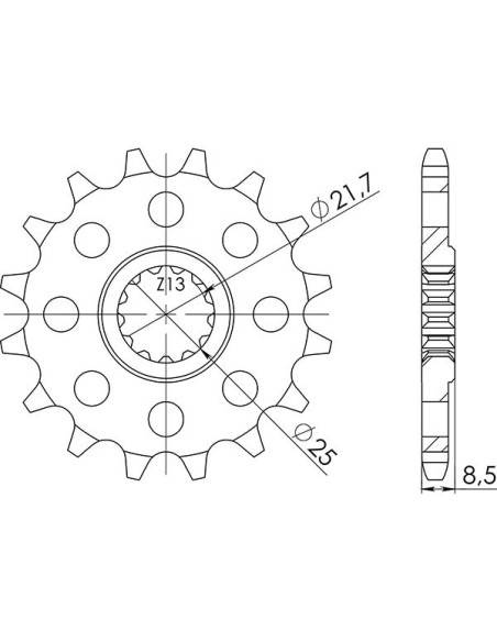 pinon sgr s ac p525-d15 kawasaki klz versys 1000 17-18