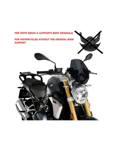 Carenage sport Puig Naked NG pour BMW R1250 R 2021-2022 fume fonce