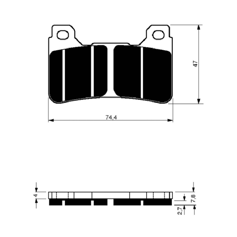 Goldfren GP6 Synthetik Bremsbelag passend fur Honda 1000 CBR RR8/RR9/RRA bis RRD Fireblade 09-11 - Angebot