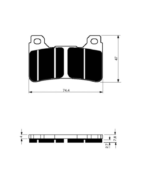 Goldfren GP6 Synthetik Bremsbelag passend fur Honda 1000 CBR RR8/RR9/RRA bis RRD Fireblade 09-11 - Angebot