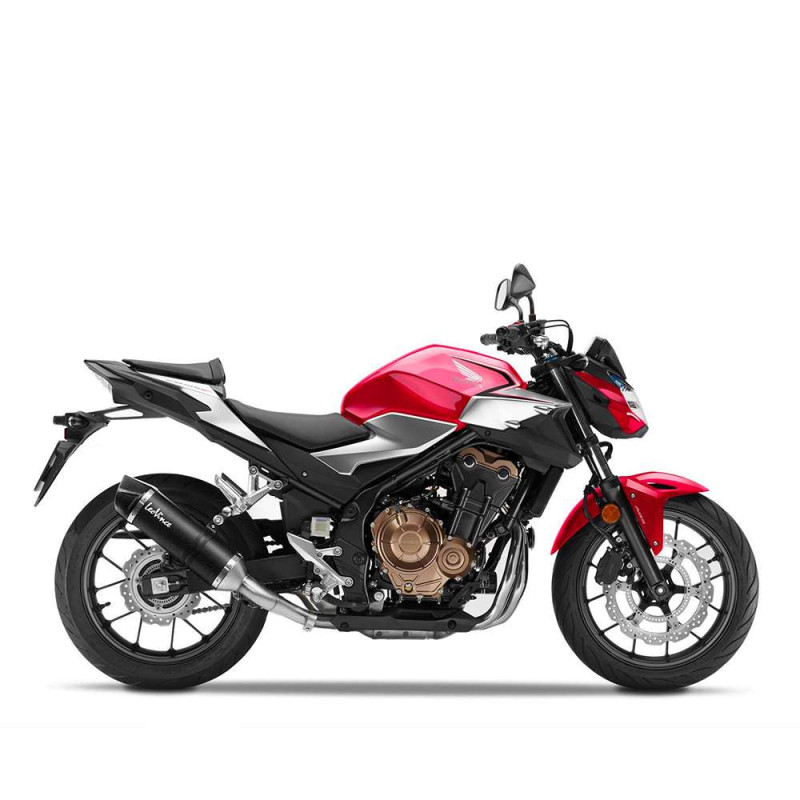 Escape de fibra de carbono LeoVince LV One EVO para Honda CBR500 R 2022-23, codigo de carbono 14315E