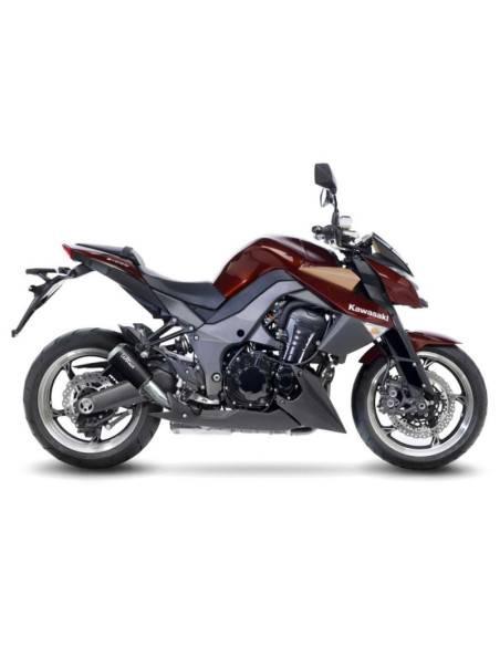 leovince exhaust muffler lv-10 black edition for kawasaki z1000 sx 14-16 inox-cod.15209bu
