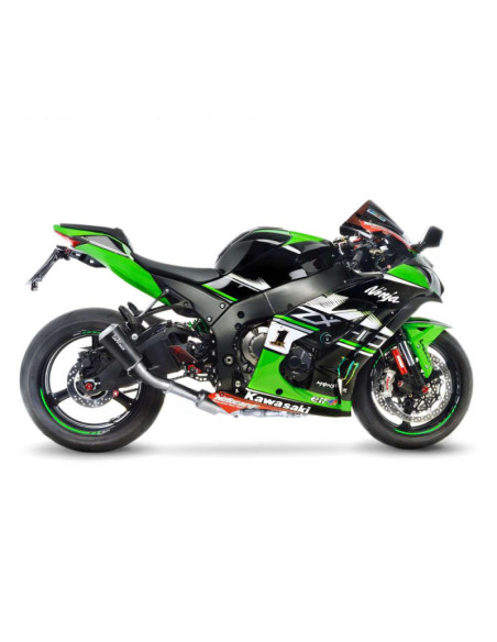 Silenciador de escape Leovince LV-10 Black Edition para Kawasaki ZX-10R Ninja 19-20 Inox - cod. 15200bu