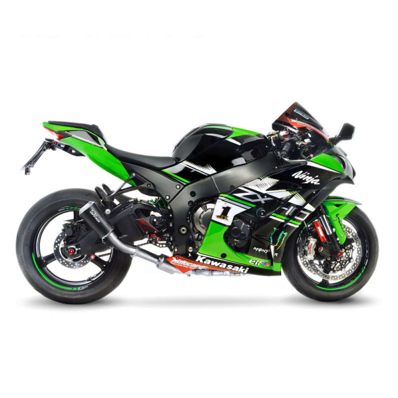 Silenciador de escape Leovince LV-10 Black Edition para Kawasaki ZX-10RR Ninja 19-20 inox - cod. 15200b