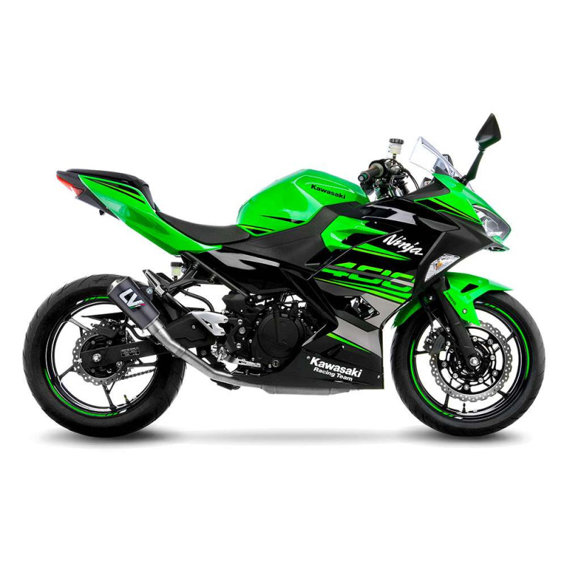 echappement en fibre de carbone LeoVince LV-10 pour Kawasaki Z500 SE 2024-25 Carbone