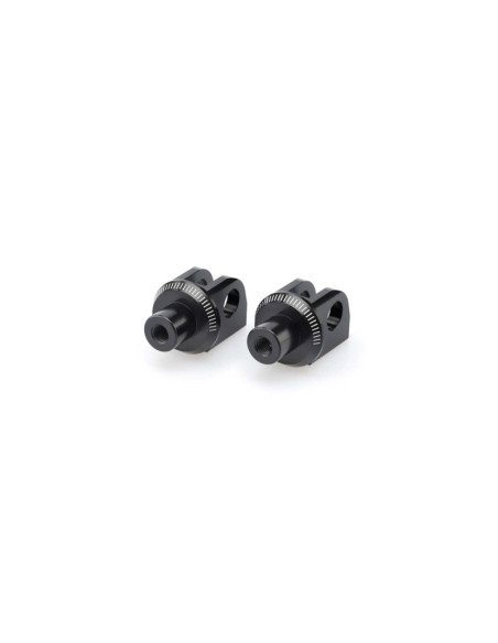 Adaptadores para estriberas fijas Puig para Kawasaki ZZR1400 16-20 en color negro