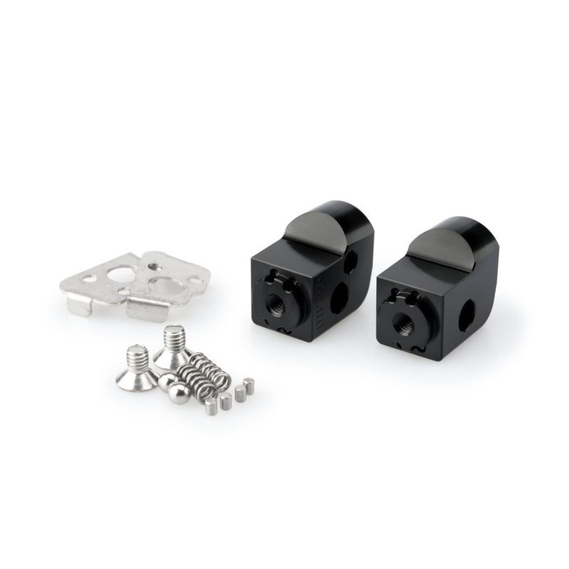 Adaptadores para reposapies de pasajero regulables Puig para BMW F700 GS 2016 negro