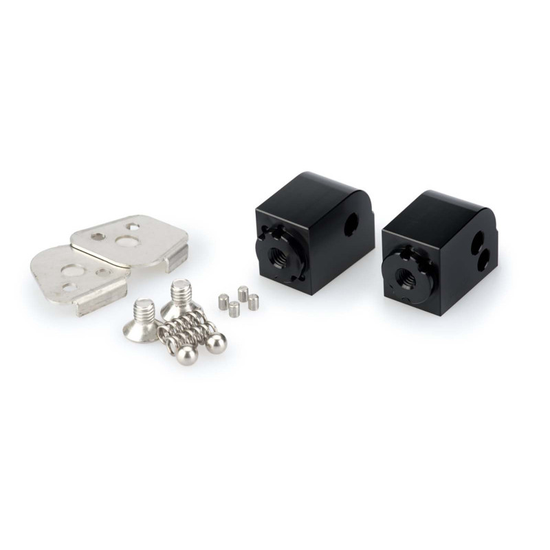Puig Adjustable Passenger Footrest Adapters for Honda CB500X 17-18 Black