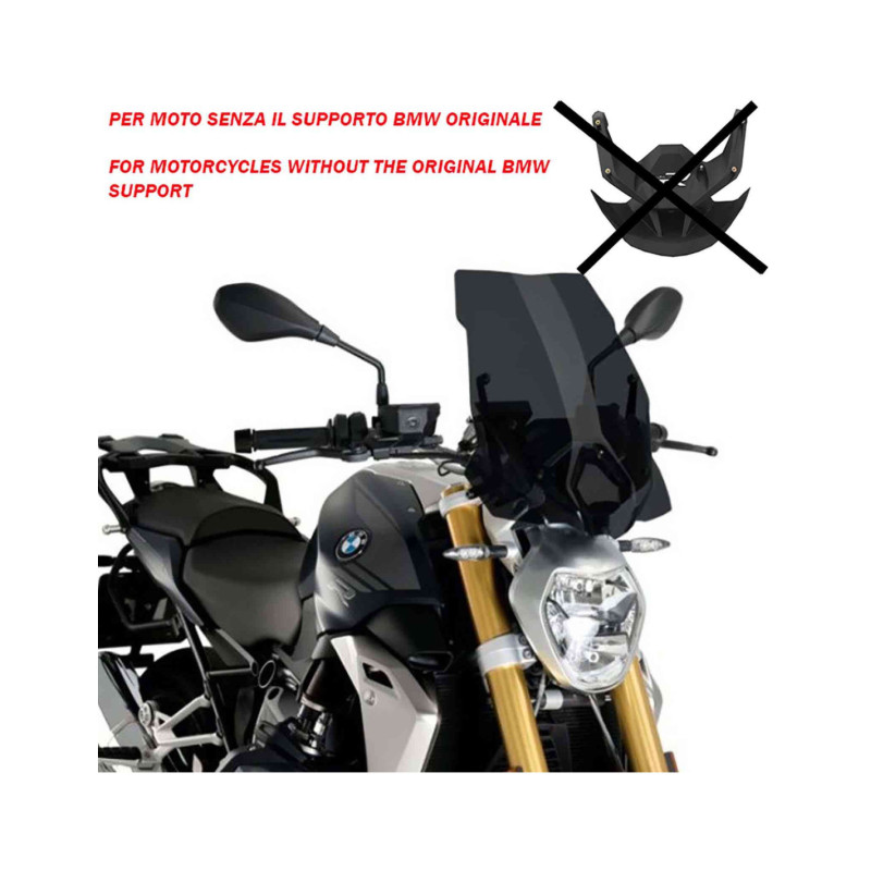 Cupula Puig Naked NG Touring para BMW R1250 R 21-22 ahumada oscura
