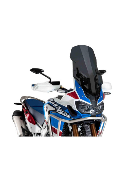 Pare-brise touring reglable Puig pour Honda Africa Twin 18-19 fume fonce
