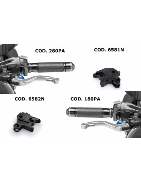 Jeu de leviers et adaptateurs Puig pour leviers de frein et d'embrayage BMW R1250GS Adventure 21-24 - d'occasion