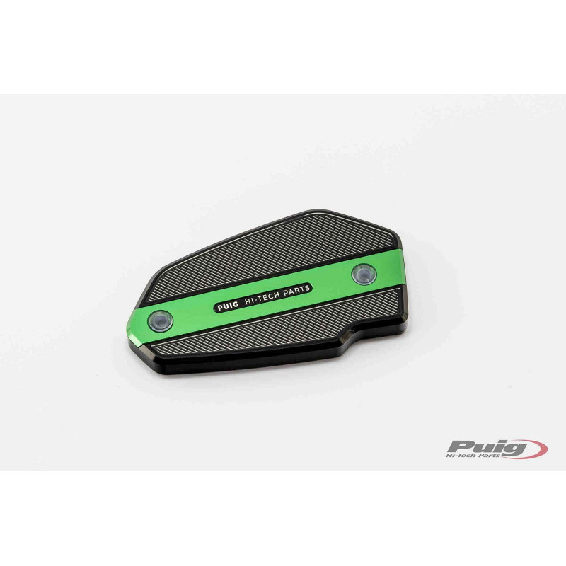 Tapon deposito liquido freno delantero Puig para Kawasaki Versys 650 Tourer 2021 verde