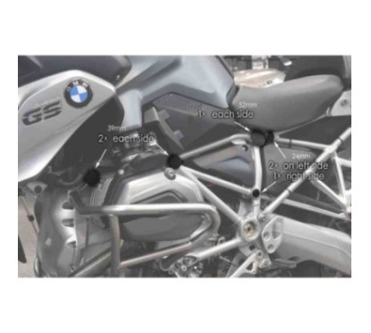 PUIG FRAME CAPS DUCATI DIAVEL 11-13 BLACK