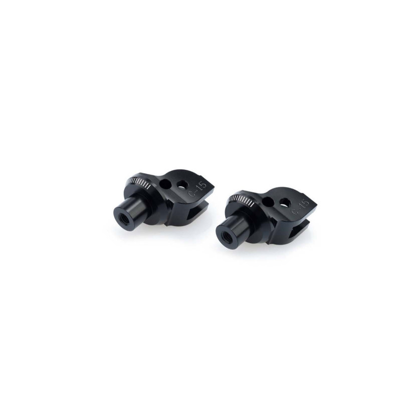 Adaptateurs de repose-pieds fixes pilote et passager Puig Ducati Streetfighter V2 2025 noir