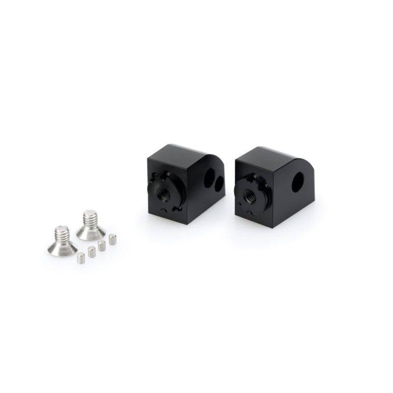 Adaptadores reposapies de pasajero regulables Puig BMW R1300 R Azul Snapper Rocks 2025 Negro