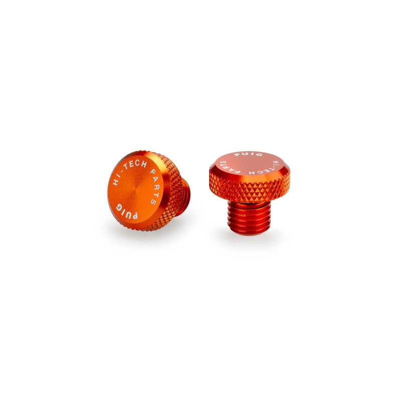 Tapon roscado para agujero de retrovisor Puig M10/125 color naranja